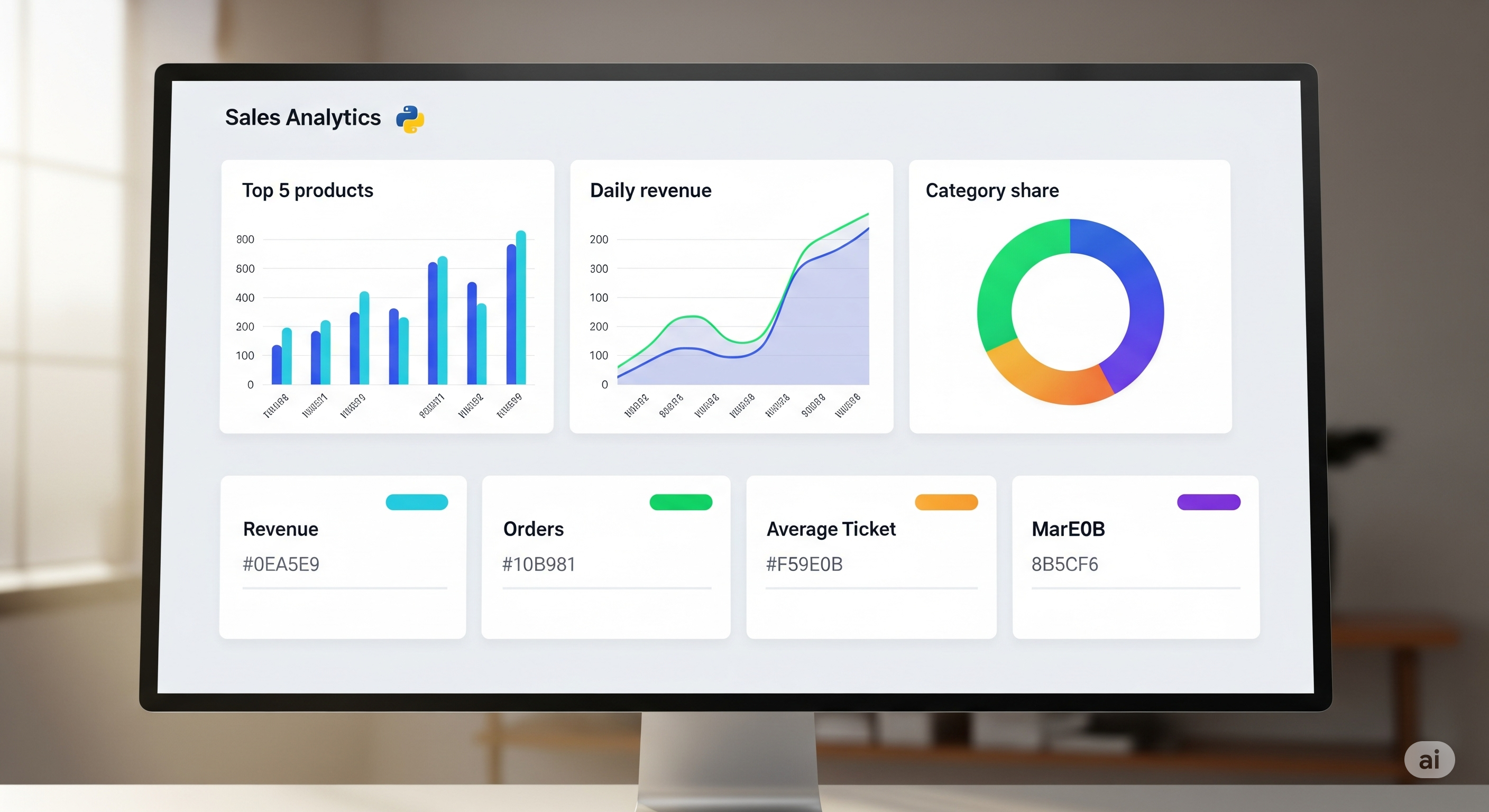 Dashboard de vendas em tempo real