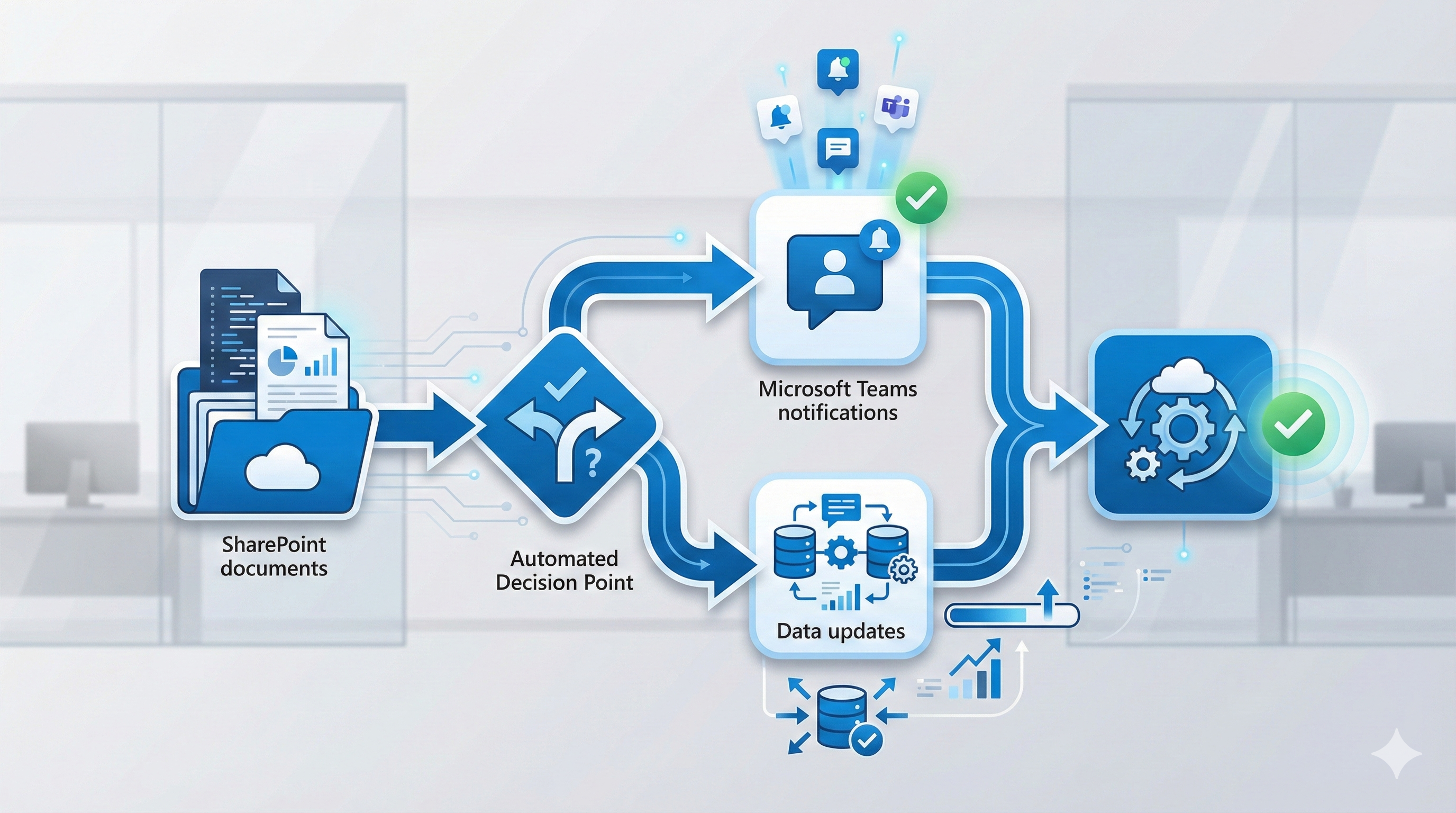Power Automate, automação de processos, Microsoft 365, Cara Core Informática