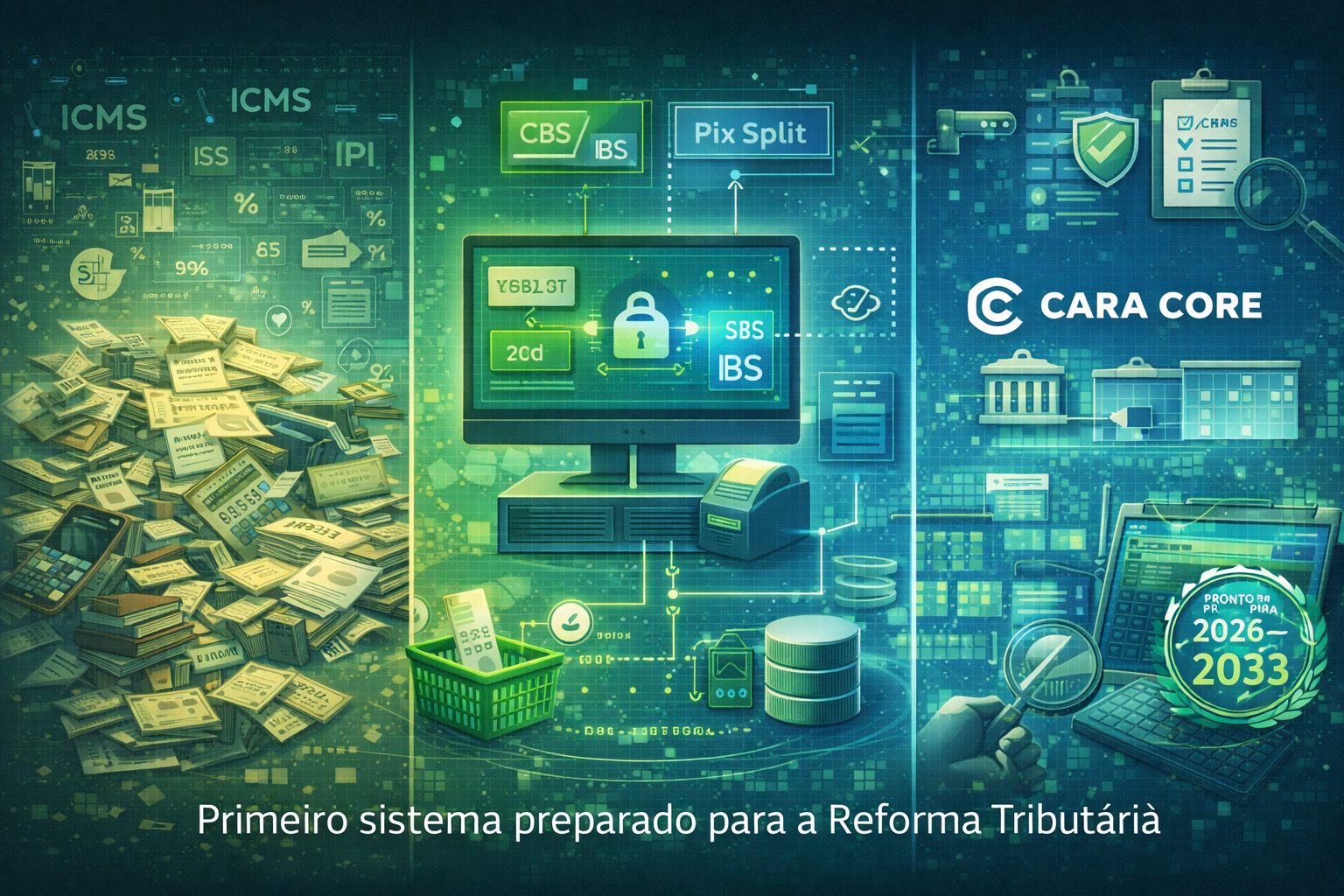 CaraCore PDV: primeiro sistema preparado para a Reforma Tributária 2026-2033